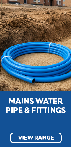 Mains Water Pipe & Fittings available at George Lines Civils and Landscape Merchants