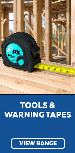 Tools & Warning Tapes available at George Lines Civils and Landscape Merchants